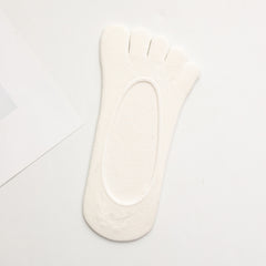 Women's No Show Toe Socks 5-Pack
