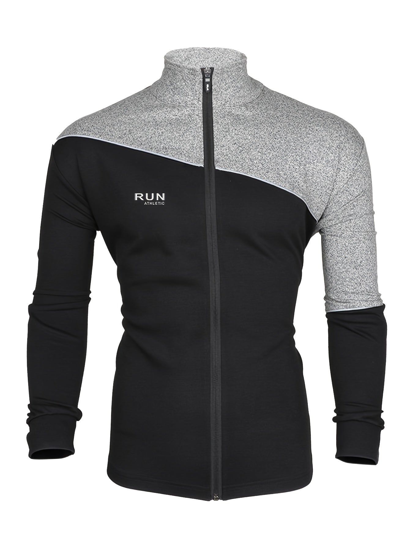 Men's Splicing Contrast Zipper Sports Jacket