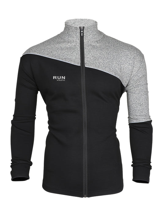 Men's Splicing Contrast Zipper Sports Jacket