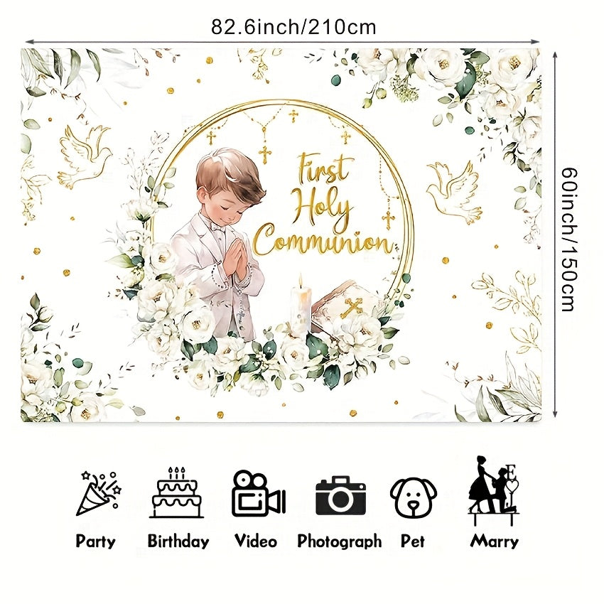 Vinyl Baptism Backdrop Portrait Photography