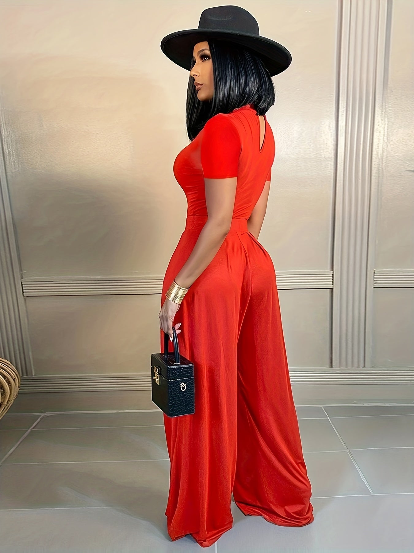 Casual Two piece Set Tee & Wide Leg Pants Outfit