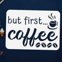 AHANDMAKER Reusable Coffee Stencil Kit with Beans for DIY Crafts