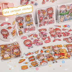 25 Animal Stickers Waterproof Bear Rabbit Decorative Stickers