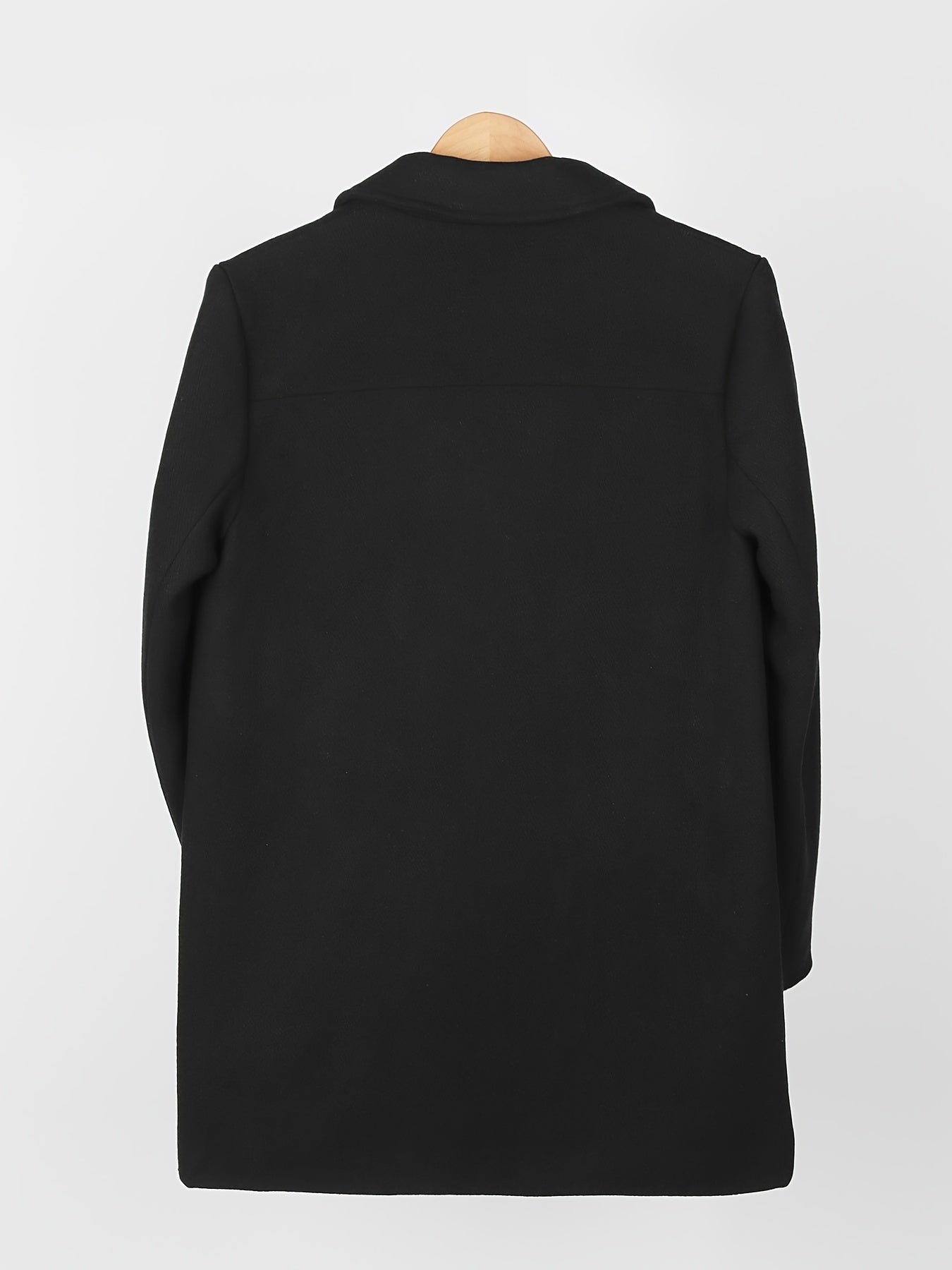 Solid Long Sleeve Blazer Open Front Lapel Blazer - Women's Clothing
