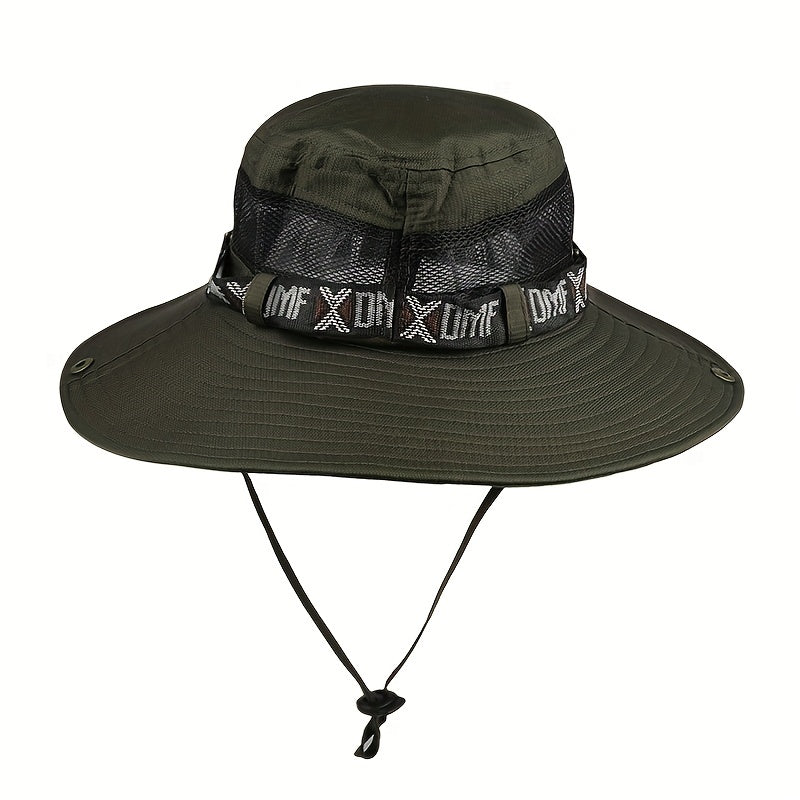 Breathable Wide Brim Bucket Hat for Outdoor Activities