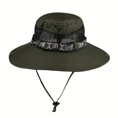 Breathable Wide Brim Bucket Hat for Outdoor Activities