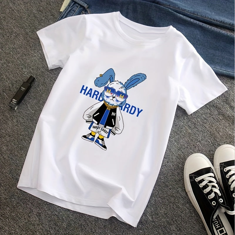 Cartoon Rabbit Sticker Iron on Heat Transfer For T-shirt Jeans Backpack