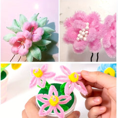 50pcs Pipe Chenille Rod Set For Arts Crafts Decorations Random Mixing