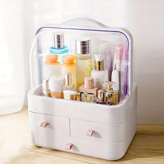 Large Capacity Makeup Organizer with Drawer and Lid