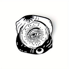 Sun Moon Wisdom Eye Brooch