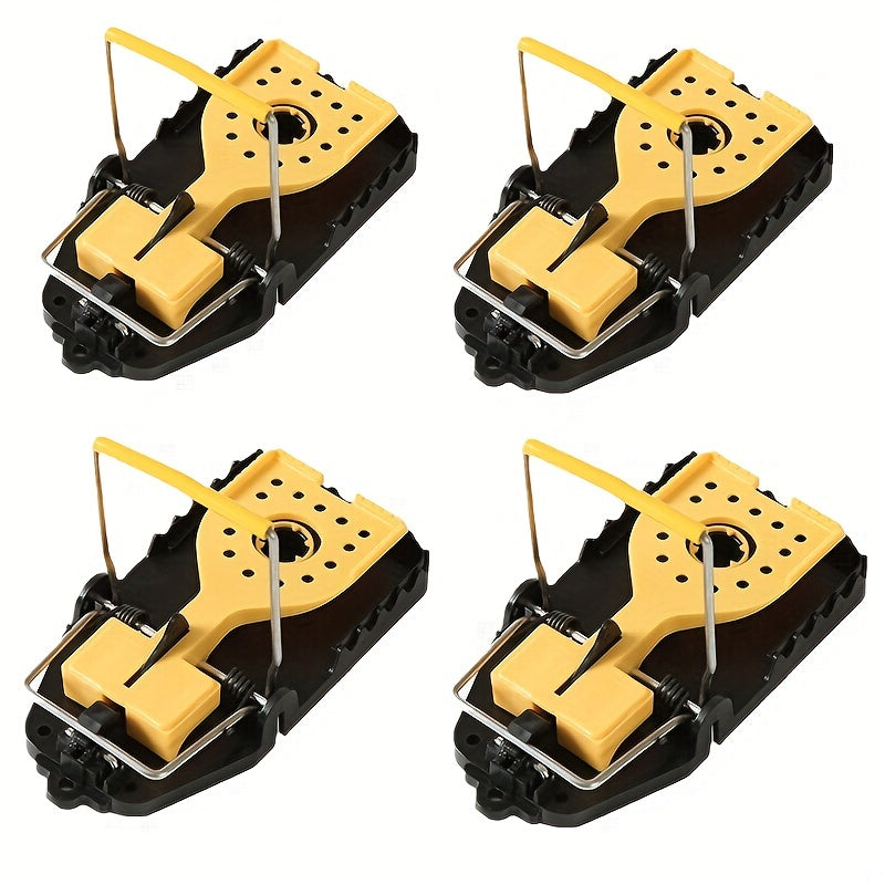 4pcs Large Reusable Mouse Traps with Teeth Bait Cups