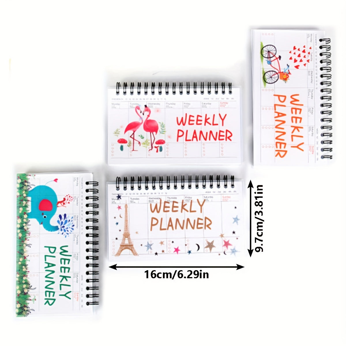 One Week Planner Schedule Book Student Portable Coil Flip Notepad