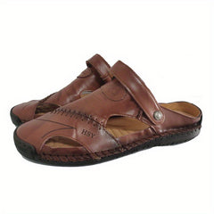 Men's Leather Sandals Retro Breathable Slippers