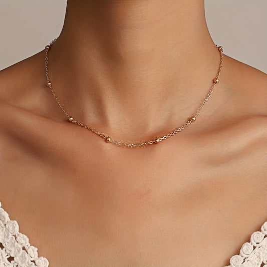 Fashionable Beaded Collar Chain Necklace for Women
