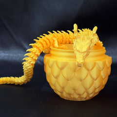3D Printed Dragon Egg w/ Flexible Figurine Inside