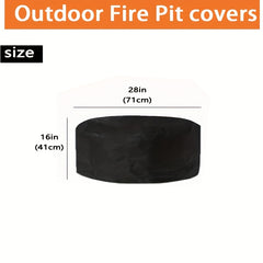 Waterproof 210D Heavy Duty Fire Pit Cover