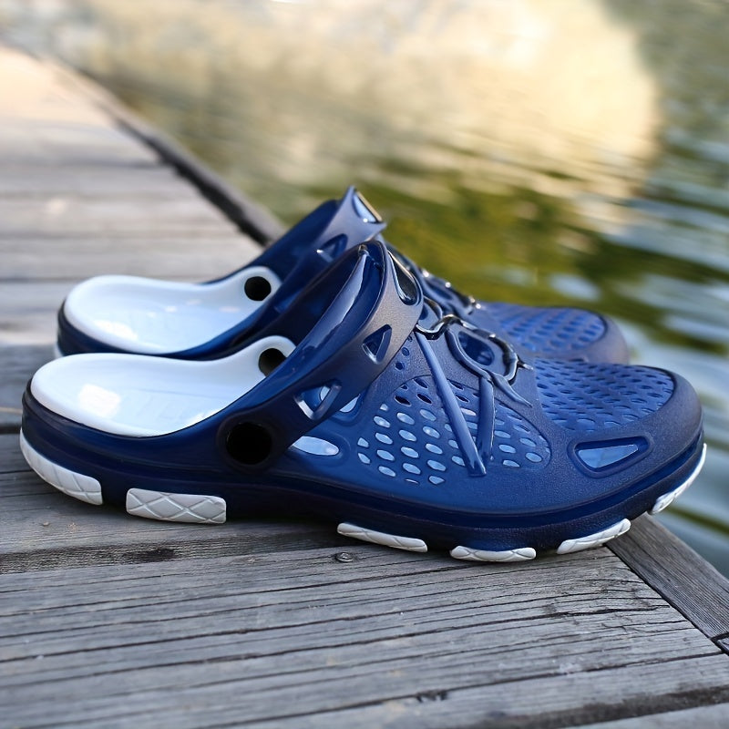 Men's Lightweight Comfy Clogs Hollow Out Non Slip Garden Shoes