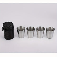 30ml Stainless Steel Beer Cups Set for Travel Outdoor Camping