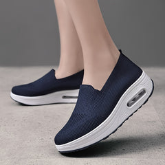 Women's Mesh Sneakers Casual Wedge Heel Shoes Lightweight Heightening Shoes