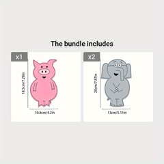 Elephant & Piggie Felt Hand Puppets for Storytelling