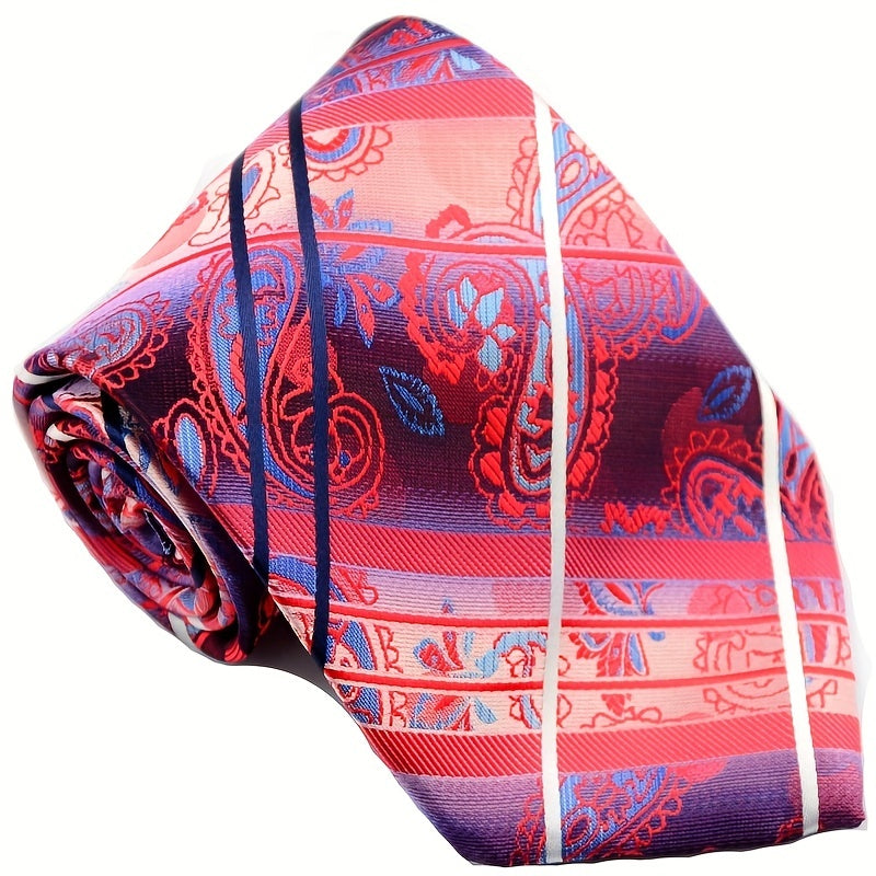 Classic Striped Plaid Paisley Jacquard Men's Tie Necktie