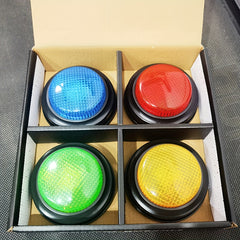 Assorted Colors Game Buzzers 4 Pack Family Fun Interactive
