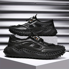Men's Lace Buckle Walking Shoes Breathable Casual Sneakers