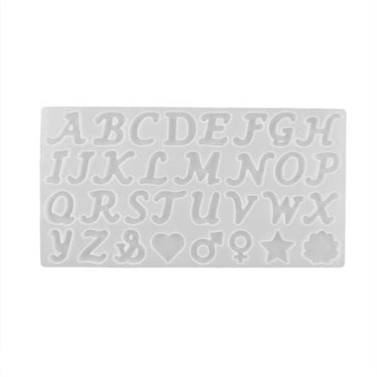 Crystal Resin Drop Glue Letter English Word Silicone Mold Pendant Keychain