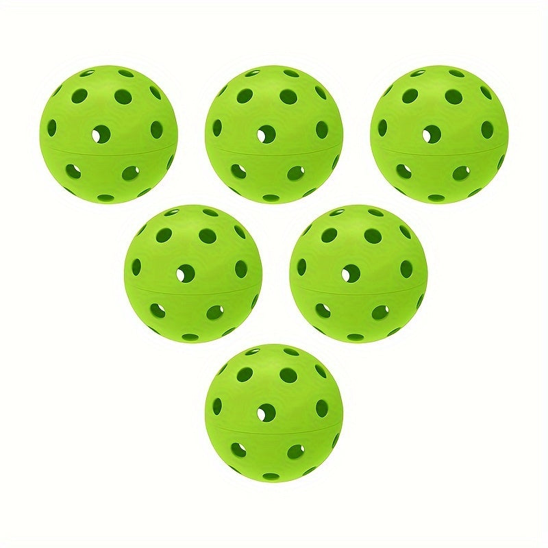 6pcs Outdoor Pickleballs High Bouncy & Durable