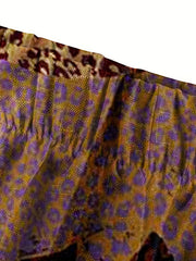 Leopard Print High Rise Wide Leg Pants