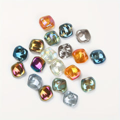 30pcs 11mm AB Glass Beads Irregular Flat Earrings Charms for DIY Jewelry Making