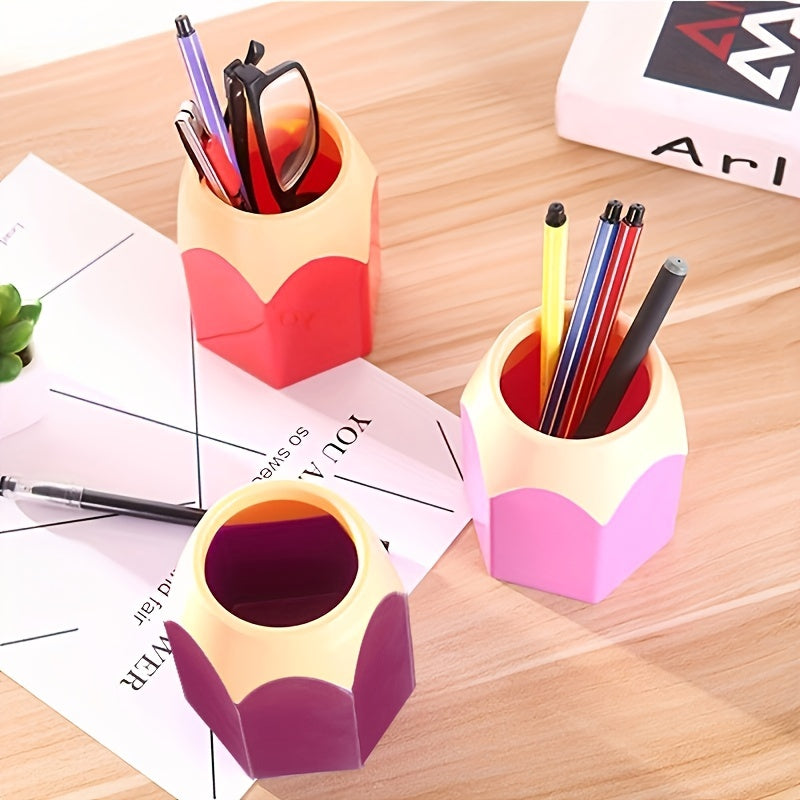 Stylish Pencil Holder Desktop Storage Container for Office and Classroom