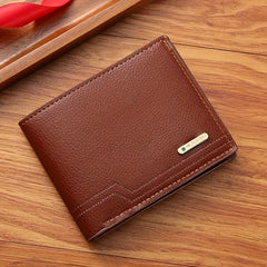 Men's Soft PU Leather Short Wallet Credit Card Holder Gift For Men