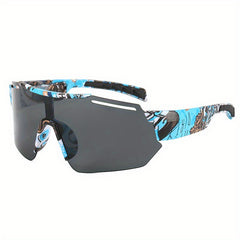 Oversized Windproof Camo Men Sunglasses UV400 Sports Outdoor Cycling Goggles