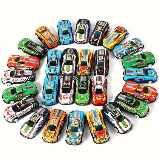 15pcs Pull Back Mini Race Cars for Kids Assorted Colors Metal Construction