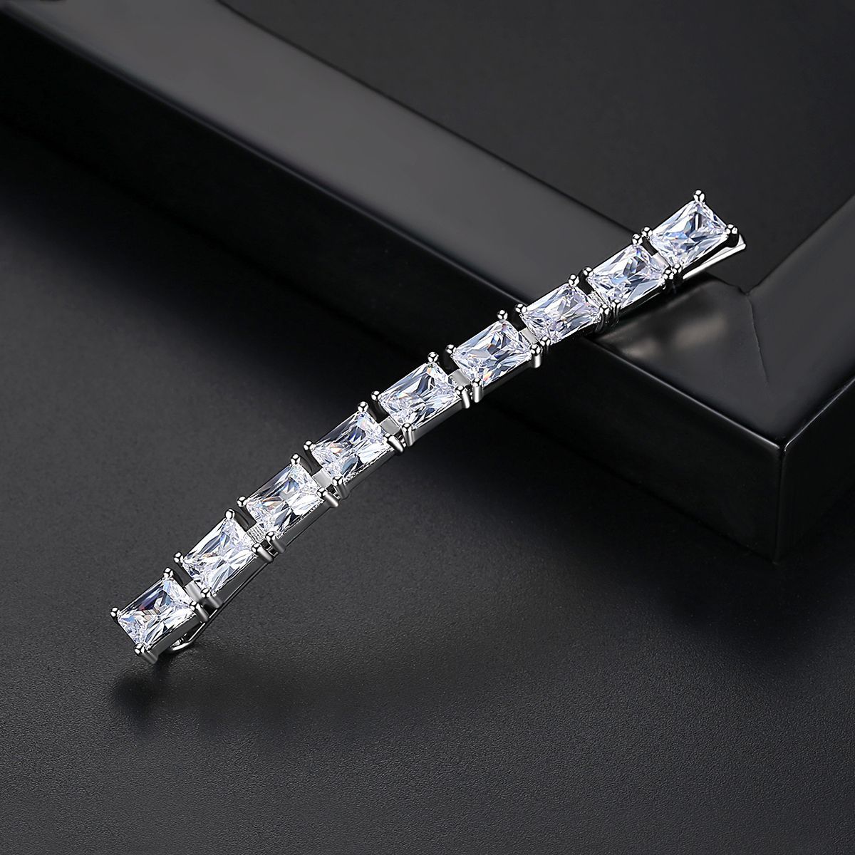 Crystal Longe Hair Clip Bobby Pin Head Jewelry