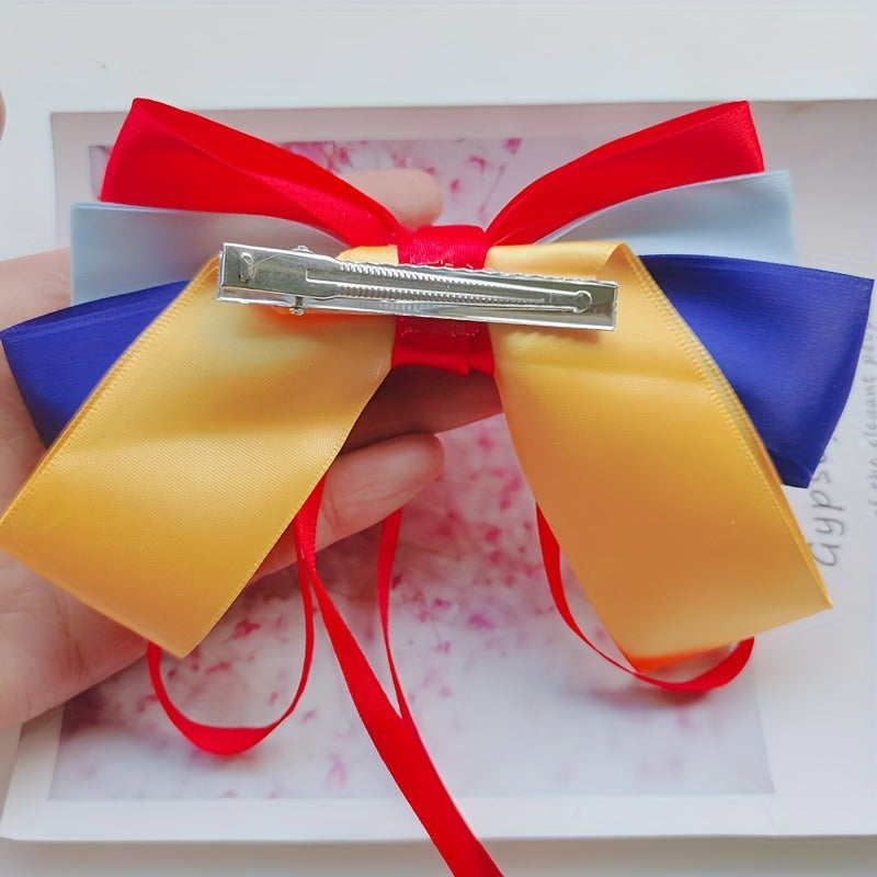 Snow Bow Knot Hairpin Strap Hairpin Clip for Little Girl
