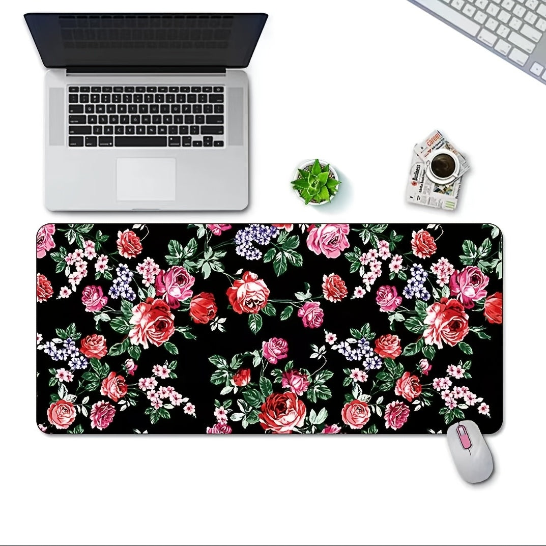 Chinese Flower And Bird 60 30 Medium Double Sided Faux Leather Mouse Pad