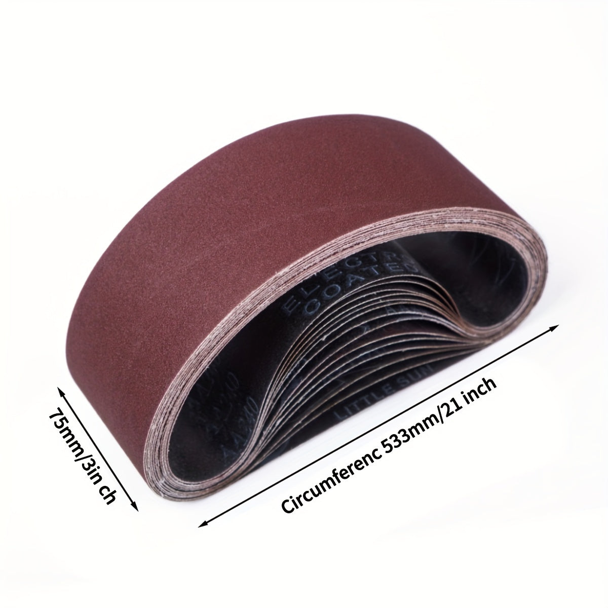 10pcs 7.62x53.34cm Sanding Belt - 80/120/150/240/400 Grits