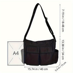 Canvas Crossbody Bag Casual Travel Daily Shoulder Messenger Bag