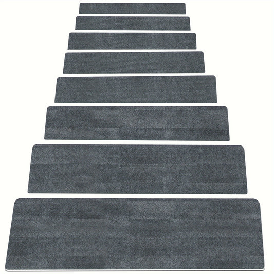 15pcs Non Slip Stair Tread Rugs Soft Machine Washable Stair Carpet Runner