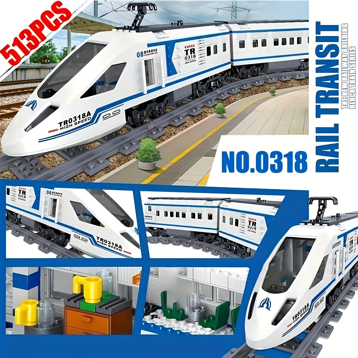 Train Maintenance Building Blocks Toy Set