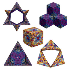 3D Magic Cube Fidget Toy 36 Magnets 70+ Shapes