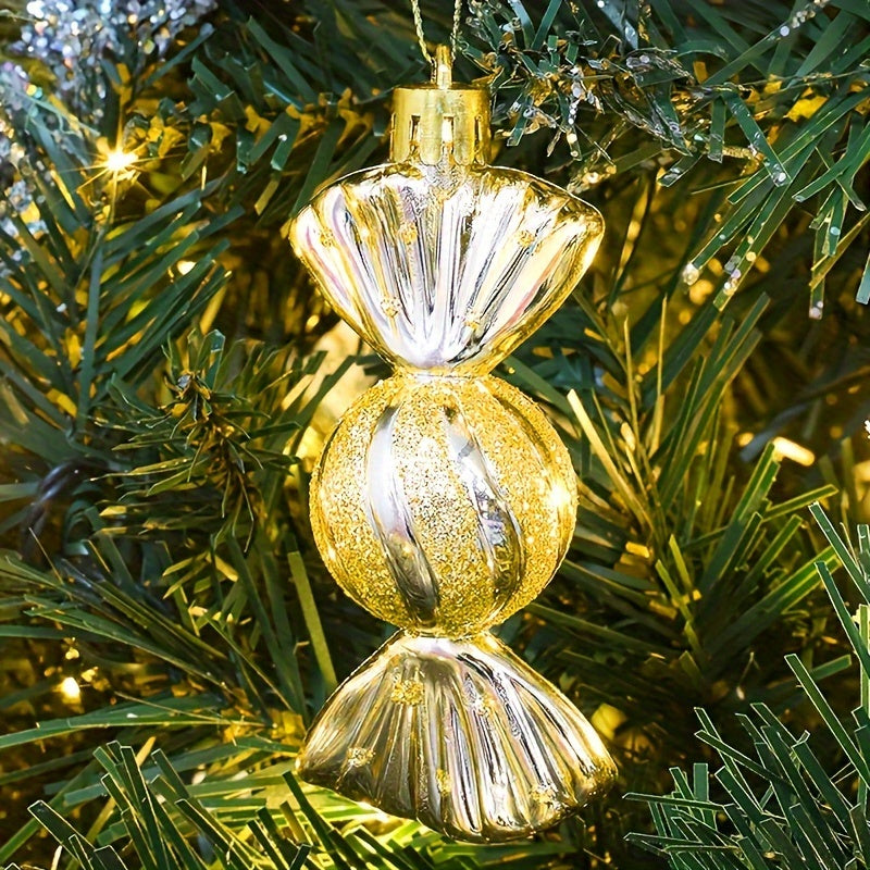 5pcs Christmas Tree Pendant Candy Shape Family Party Decoration