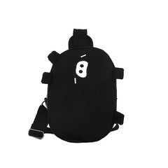 6PCS Canvas Pig Mini Waist Bag for Young Girls Pink