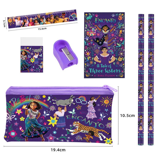 Encanto Stationery Box Set Mirabel Pencil Ruler Eraser Sharpener Case