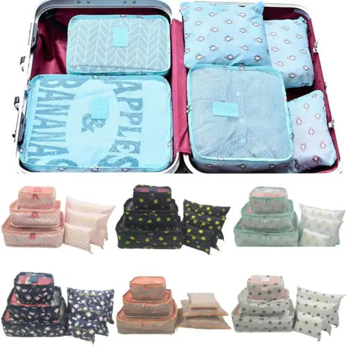 6Pcs Travel Storage Bag Waterproof Clothes Packing Cube Set