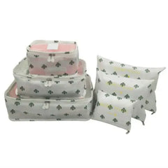 6Pcs Travel Storage Bag Waterproof Clothes Packing Cube Set