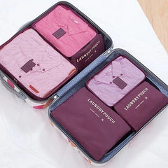 6Pcs/set Waterproof Travel Organizer Bags Clothes Packing Accessories