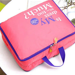 6SETS Double Zipper Waterproof Travel Bag Packing Cube Organizer